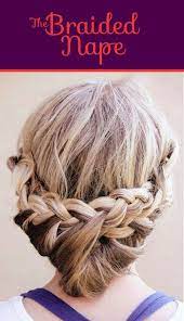 The Braided Nape Updos For Medium Length Hair Princess Braid Hair Styles