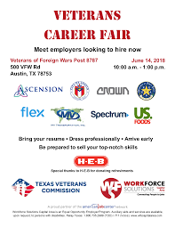 Relay foods's number of active job openings can be viewed here. Veteran Career Fair Vfw Post 8787 Texas Veterans Commission