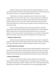 Rukun negara merupakan sumpah taat setia kita kepada negara. Malaysia Merupakan Sebuah Negara Yang Terbilang Daripada Pelbagai Kaum
