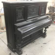 Repairing the original ivory keytops; Upright Restoration Antique Piano Shop