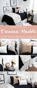 Custom black, white and gold striped curtains , color blocked, nursery curtains, striped home decor, black striped curtains, gold home decor. Black Rose Gold Marble Dorm Bedding Set Dorm Bedding Sets Dorm Room Bedding Dorm Room Bedding Sets