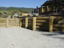 A well constructed retaining wall is a functional and attractive feature of your garden or landscape. Edged Half Rounds Goldpine