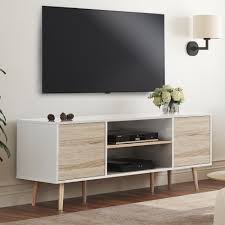 Seller was wonderful and helped me to custom design my coffee table with choice of wood, legs and table size. Wampat Mid Century Wood Tv Stand For 60 Flat Screen Modern Tv Console With Shelves And Doors Living Room Storage Entertainment Center White Walmart Com Walmart Com