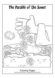 The Parable Of The Sower Sample Sunday School Coloring Pages Bible Activities Bible Crafts