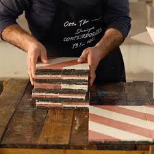 Historical encaustic cement tile installation that avente tile helped. How Encaustic Cement Tiles Are Produced