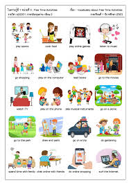 Time that can be spent on one's own activities rather than work. Worksheet Unit 3 Free Time Activities Flip Book Pages 1 13 Pubhtml5