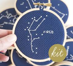 Cross Stitch Kit Zodiac Virgo Default Title Modern Cross Stitch Cross Stitch Embroidery Cross Stitch Kit