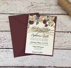 Wine And Champagne Wedding Invitation Burgundy Floral Etsy Wedding Invitations Champagne Wine Wedding Invitations Wedding Invitations
