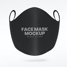 Download Premium Illustration Of Black Face Mask Mockup On A Gray In 2020 Mask Face Mask Gray Background