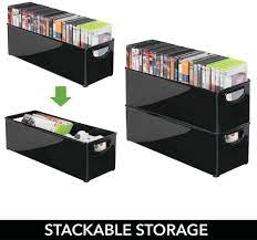 Cd schrank schublade stunning cd schrank cd schrank. Mdesign Dvd Aufbewahrungssystem Sortierbox Fur Tiefe Schubladen Schreibtisch Wandregal Praktisches Ordnungssystem Fur Playstation Zubehor Dvds Und Co Schwarz Amazon De Kuche Haushalt