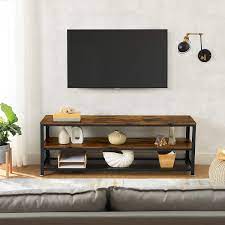 Oversized tv tray tables *see offer details. Buy Vasagle Tv Stand Lengthened Tv Cabinet Console Coffee Table With Metal Frame Wood Like Grain Industrial For Living Room Rustic Brown And Black Ultv50bx Online In Uae B07nrlk7ty