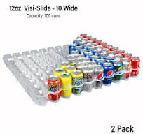 12oz. Visi-Slide 10 wide Shelf Glide