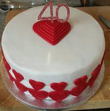 Saved by kerry tucker cake design. Mum And Dad S 40th Anniversary Cake 40th Anniversary Cakes Cake Ruby Wedding Cake