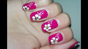Flower designs nail flowers flower crystals gold metal alloy mixed nail art designs 2020 accessories decorations 3d nail art rhinestone. Diy Fuchsia Pedicure Nail Art Tutorial Flower Toe Nail Art Rose Pearl Youtube