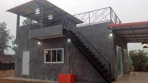 บ านช นเด ยวสไตล ลอฟท 2 ห องนอน ออกแบบสวยท นสม ย ม ช นดาดฟ าสำหร บพ กผ อนด วย doidea ด ไอเด ยบ าน ภายนอกบ าน บ านในฝ น ประต หน า