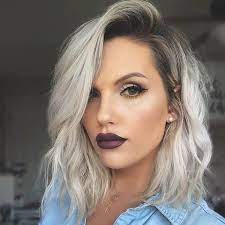Short brown hair with blonde highlights. Platinum Ash Blonde Short Hair Novocom Top