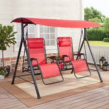 ( 4.4 ) out of 5 stars 378 ratings , based on 378 reviews Mainstays Zero Gravity Steel Porch Swing Red Black Walmart Com Walmart Com