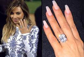 Najdrozsze Pierscionki Zareczynowe Gwiazd Zdjecia Celebrity Wedding Rings Kim Kardashian Engagement Ring Large Wedding Rings