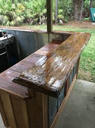 But if this bar has a folding counter it makes it even better! Live Edge Bar Top Diy Outdoor Bar Outdoor Countertop Outdoor Bar Countertop Ideas