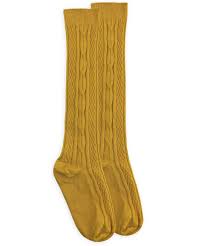 Skip to search results skip to filters skip to sort. Jefferies Knee High Cable Knit Socks Mustard 30751