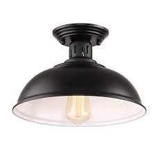 Große auswahl an ceiling lights. Hmvpl Semi Flush Mount Ceiling Light Fixture Farmhouse Black Close To Ceiling Lighting Industrial Decor Lamp For Farmhouse Goals