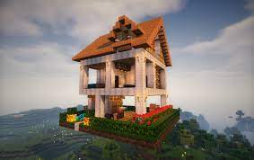 So its very hard to buildt in survival but i think if you play minecraft building tutorial on how to build a birch survival house. Modern Wooden House Creation 6596