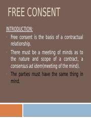 S 2 (i) contracts act 1950. 8 Law Of Contract Free Consent Pptx Free Consent Introduction U2022 Free Consent Is The Basis Of A Contractual Relationship U2022 There Must Be A Course Hero
