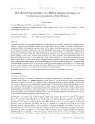 Fie că este vorba despre bunătatea arătată față de oameni, față de natură sau față de sine însuși, aceasta rămâne a fi o parte din ființa umană, chiar dacă se ma poti ajuta cu un text argumentativ pe tema:in ce masura caminul poate sau nu poate garanta echilibrul interior al unui individ. Pdf The Effect Of Argumentative Text Pattern Teaching On Success Of Constituting Argumentative Text Elements
