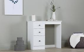 Homcom high gloss office table w/ 4 drawer home office study furniture white. Pembroke White 3 Drawer Dressing Table Furniture And Choice