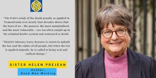 Guest speaker sister helen prejean visited nov. Sister Helen Prejean On Twitter I Am Proud To Stand With Da Larrykrasner Against Pennsylvania S Unjust Death Penalty System We Need Real And Radical Change In Our Criminal Justice System Https T Co Ondcqufjgi