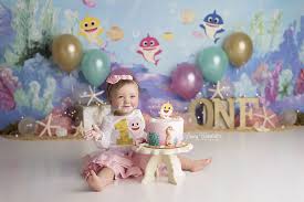 1st Birthday Baby Shark Smash Cake Ideas Baby Shark Cake Smash Shark Themed Birthday Party Shark Theme Birthday Shark Birthday Party