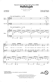 I've heard there was a secret chord that david played and it pleased the lord but you don'. Hallelujah Arr Mac Huff Noten Leonard Cohen Dreistimmig Gemischter Chor