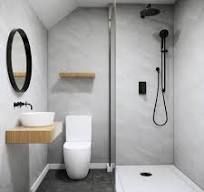 Premium Grey Marble Gloss Shower Wall Panel – 1M x 2.4M