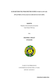 Sebenarnya ujian psikometrik ini antara ujian penting untuk menyingkirkan calon. Top Pdf Karakteristik Psikometri Subtes Wortauswahl Wa Pada Intelligenz Struktur Test Ist 123dok Com