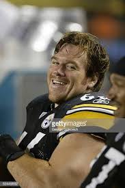 Offensive lineman Alan Faneca of the Pittsburgh Steelers smiles while...