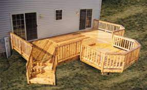 These plans show construction techniques using traditional concrete footings as well as using the titan deck foot anchor. 12 X 26 Deck With 10 X 10 Step Down Octagon Building Plans Only At Menards