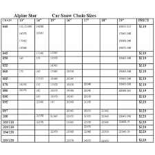 scc tire chain size chart www bedowntowndaytona com