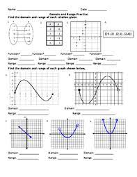 These contain combinations of functions. Domain And Range Practice Worksheet By Marissa Mascorro Tpt