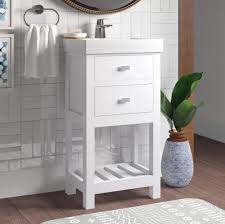 Here's an attractive, petite sink at a very reasonable price point. The 7 Best Single Bathroom Vanities Of 2021