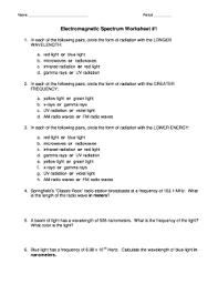 Out of these, the cookies that are categorized as necessary are stored on your browser as they are essential for the working of basic functionalities of the website. Spectrum Worksheet Fill Online Printable Fillable Blank Pdffiller