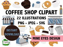 Check out our snacks svg selection for the very best in unique or custom, handmade pieces from our digital shops. Coffee Shop Clipart Graphic By Mine Eyes Design Creative Fabrica