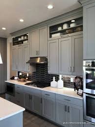Remodelaholic 40 Beautiful Kitchens With Gray Kitchen Cabinets In 2020 Grey Kitchen Cabinets Dark Grey Kitchen Cabinets Grey Cabinets
