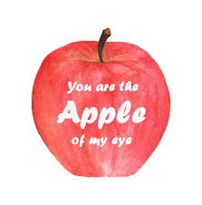 Opposites may quarrel, but love conquers all. You Are The Apple Of My Eye Lettering In Red Apple Watercolor Illustration Stock Illustration Illustration Of Graphic Missing 162659491