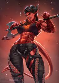 gutsumi :: artist :: Karlach :: Baldurs Gate 3 :: Baldurs Gate :: games  :: game ero :: strong girl :: armed girl :: Tiefling - JoyReactor