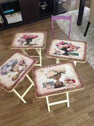 Rulo ve normal boya fırçası. 4 Lu Zigon Sehpa Mi Aramistiniz Sehnazca Bohem Boyama Eskitme Ahsap Dekorasyon Elisleri