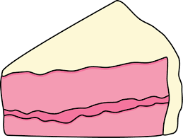 Slice Of Pink Cake With White Frosting Clip Art Slice Of Pink Cake With White Frosting Image Pink Cake Clip Art White Frosting