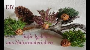 Basteln mit kindern im herbst. Diy Herbstdeko Kleine Igelchen Aus Naturmaterialien Basteln Mit Kindern Just Deko Youtube