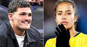Nathan Cleary and Mary Fowler in airport reunion as Matildas star returns  to Sydney