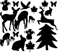 Vorlage zum durchpausen auf holz breite x höhe des fertigen bogens ca 66 x 36 cm. Bugelbild Velour Set Wald 16er Set Reh Bambi Scherenschnitt Vorlagen Scherenschnitt Tiere Schattentheater Vorlagen