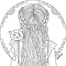 I Colored This Myself Using Color Therapy App For Iphone And Ipad It S So Fun And Relaxing Try T Cat Coloring Page Cute Coloring Pages Pattern Coloring Pages